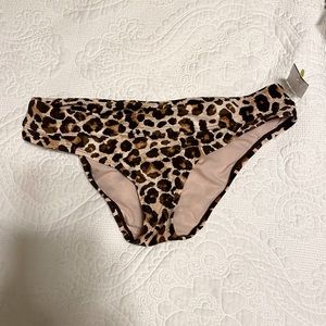 Kona leopard print bikini bottoms, M, never worn, tag still attached